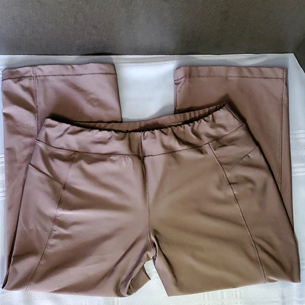 L.L.Bean Purple/Grey Wide Leg Athletic Pants - Size Medium Regular